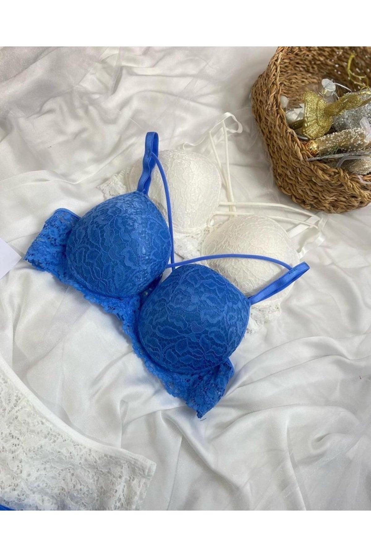 Women's Lace Detailed Half Padded Bra Set - Swordslife