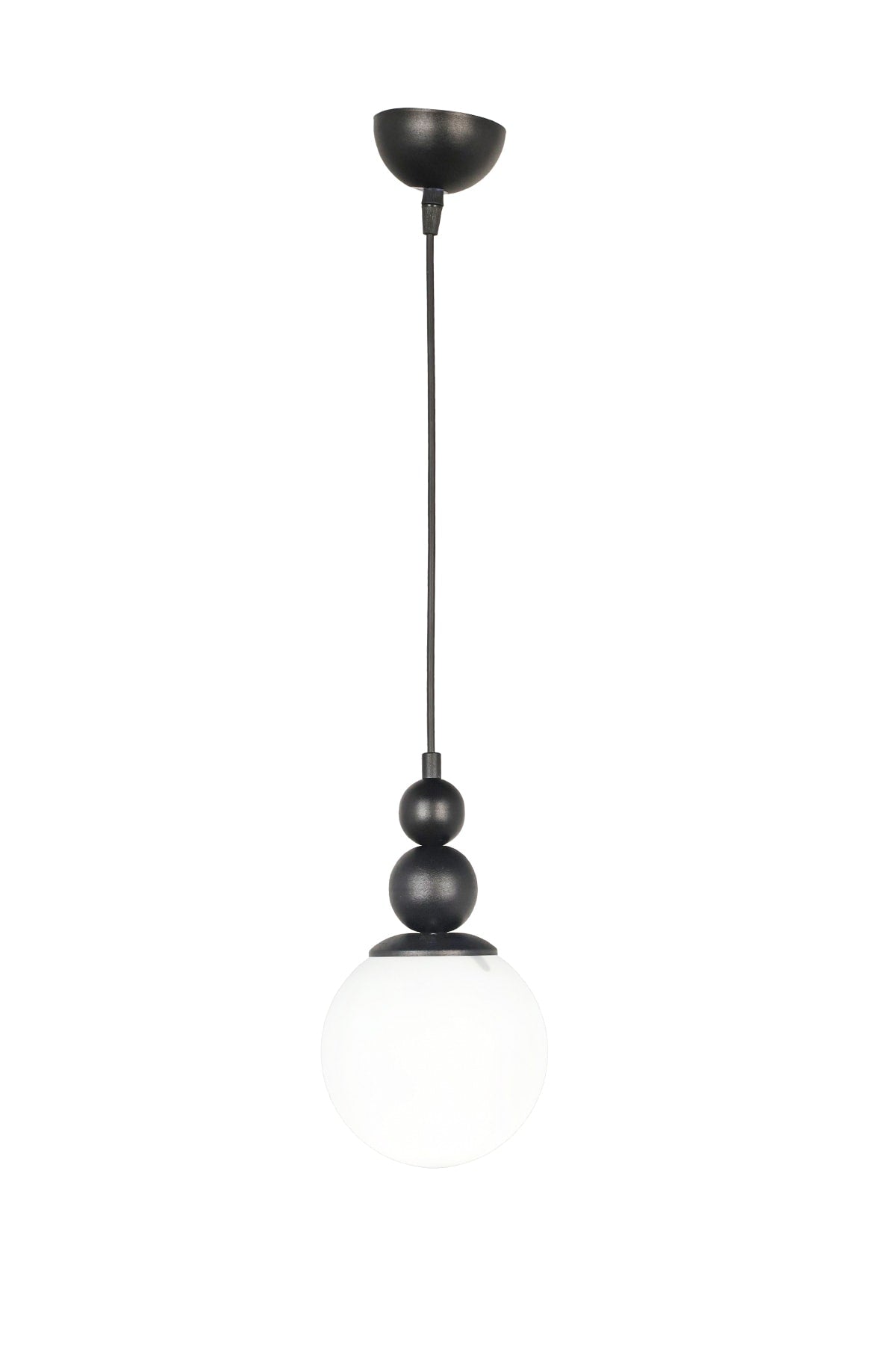 Infinite Single Chandelier Black White Glass