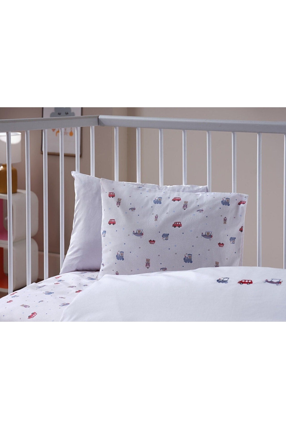 Embroidered Baby Duvet Cover Set Baby Car Baby - White