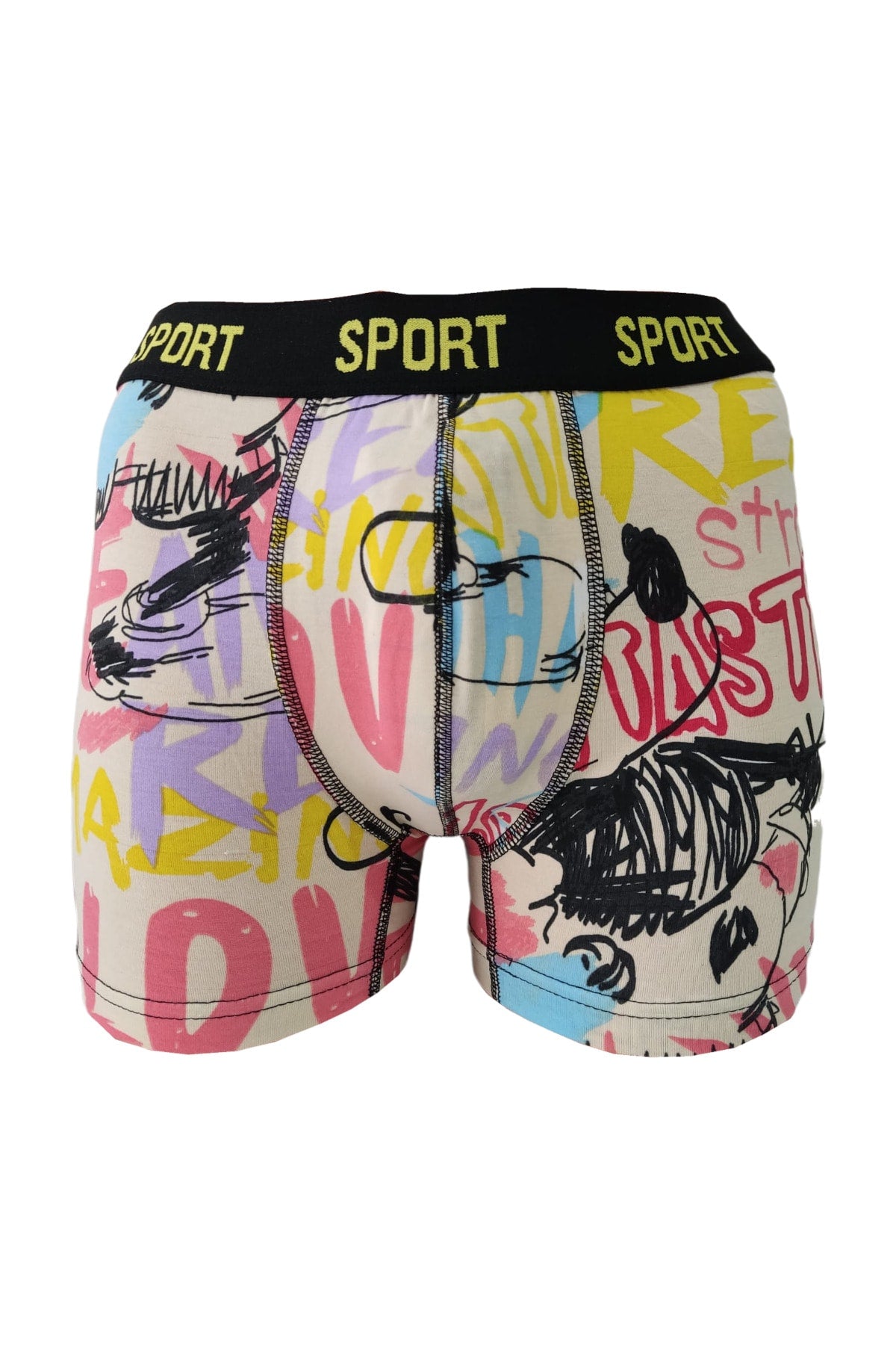 Men'S Patterned 5-Piece Premium Box Combed Cotton Lycra Boxer