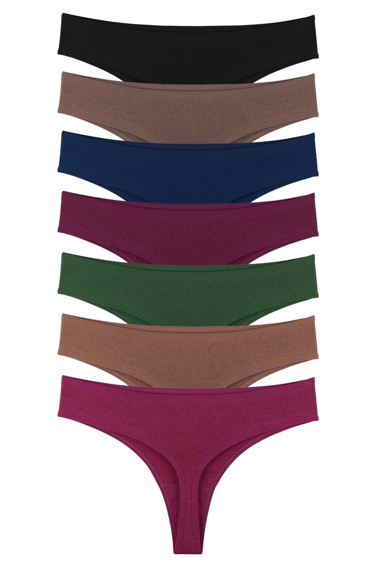 Women's Corded Brazilian Thong 7 Pack Set - Swordslife