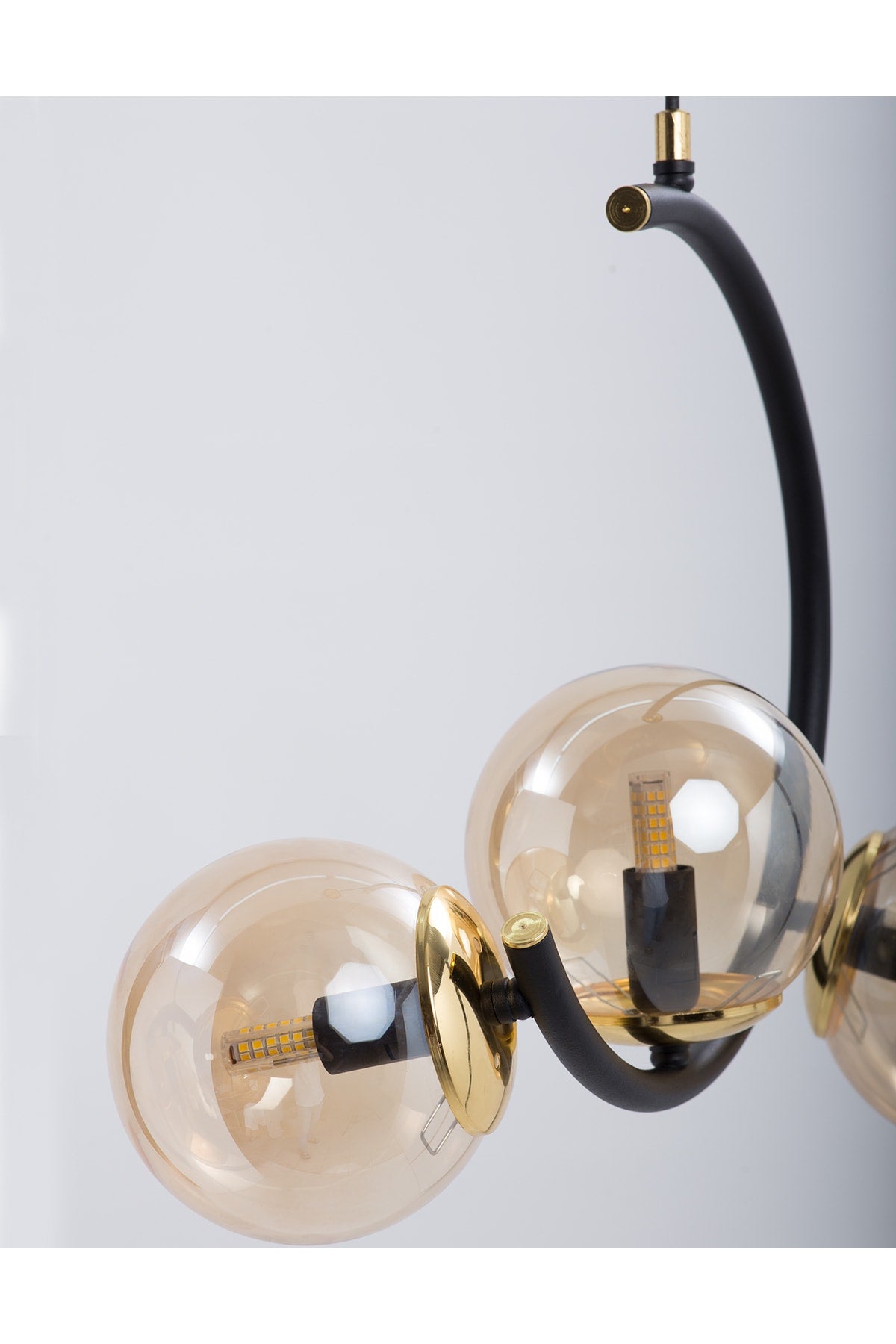 Sesa Black 3 Honey Lamp Chandelier