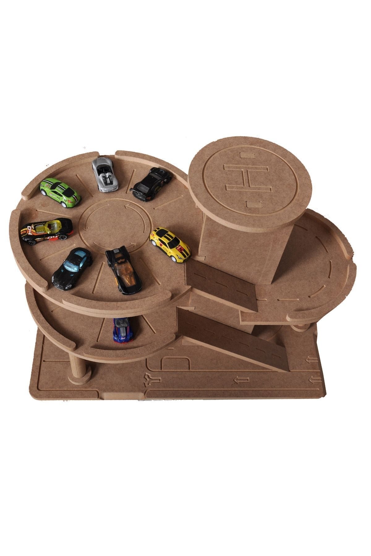 Wooden Floor Parking Garage Toy