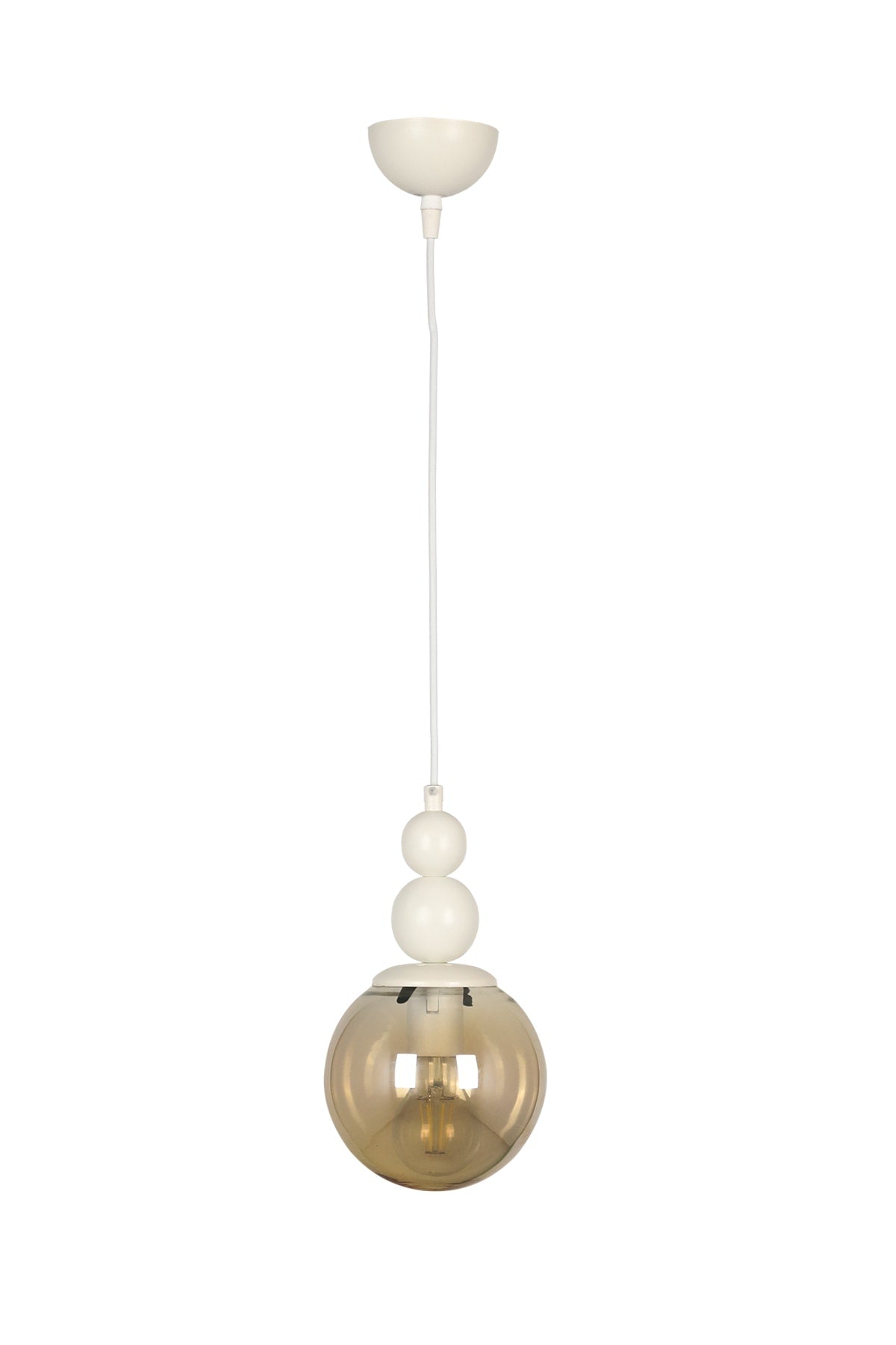 Infinite Single Chandelier White Honey Glass