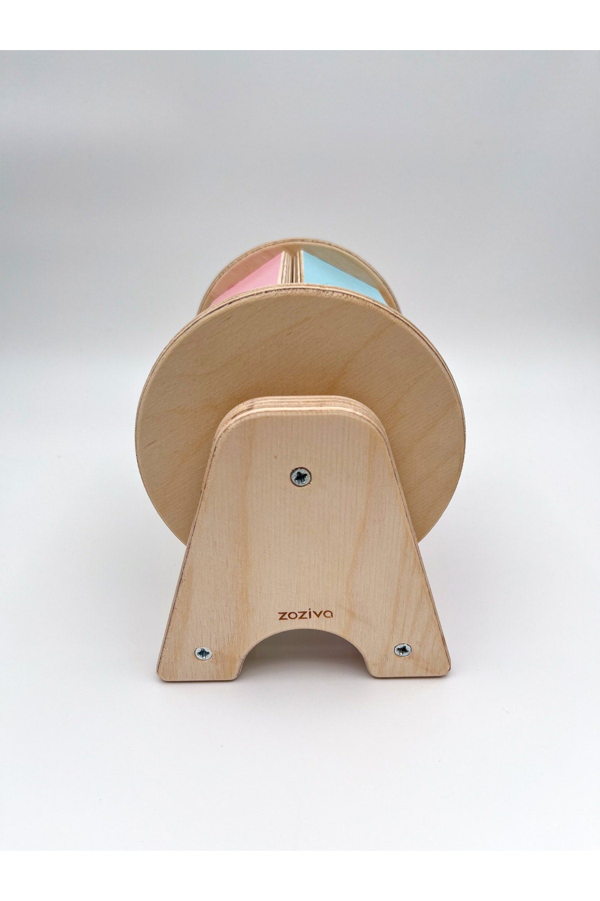 Montessori Wooden Toy With Spinning Body And Sound, +6 Months Toy, Educational Toy For Babies