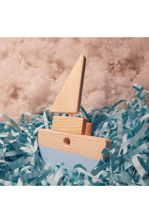 Handmade Wooden Toy Baby Ship Children'S Imagination Gift Toy