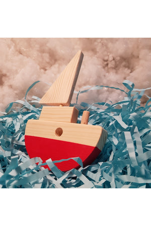 Handmade Wooden Toy Baby Ship Children'S Imagination Gift Toy
