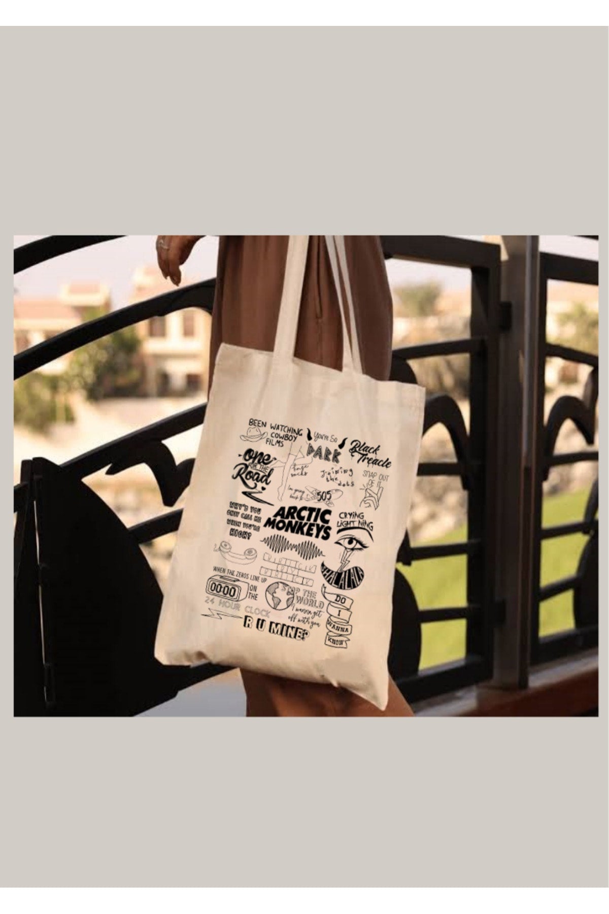 Arctic Monkeys Design Raw Tote Bag