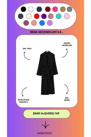 Black Cotton Unisex Large Size Shawl Collar Bathrobe - Swordslife