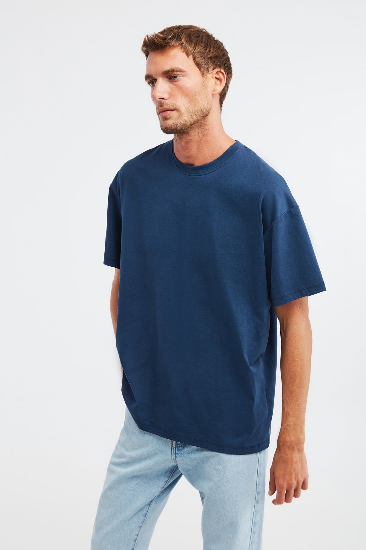 Jett Oversize Navy Blue T-Shirt