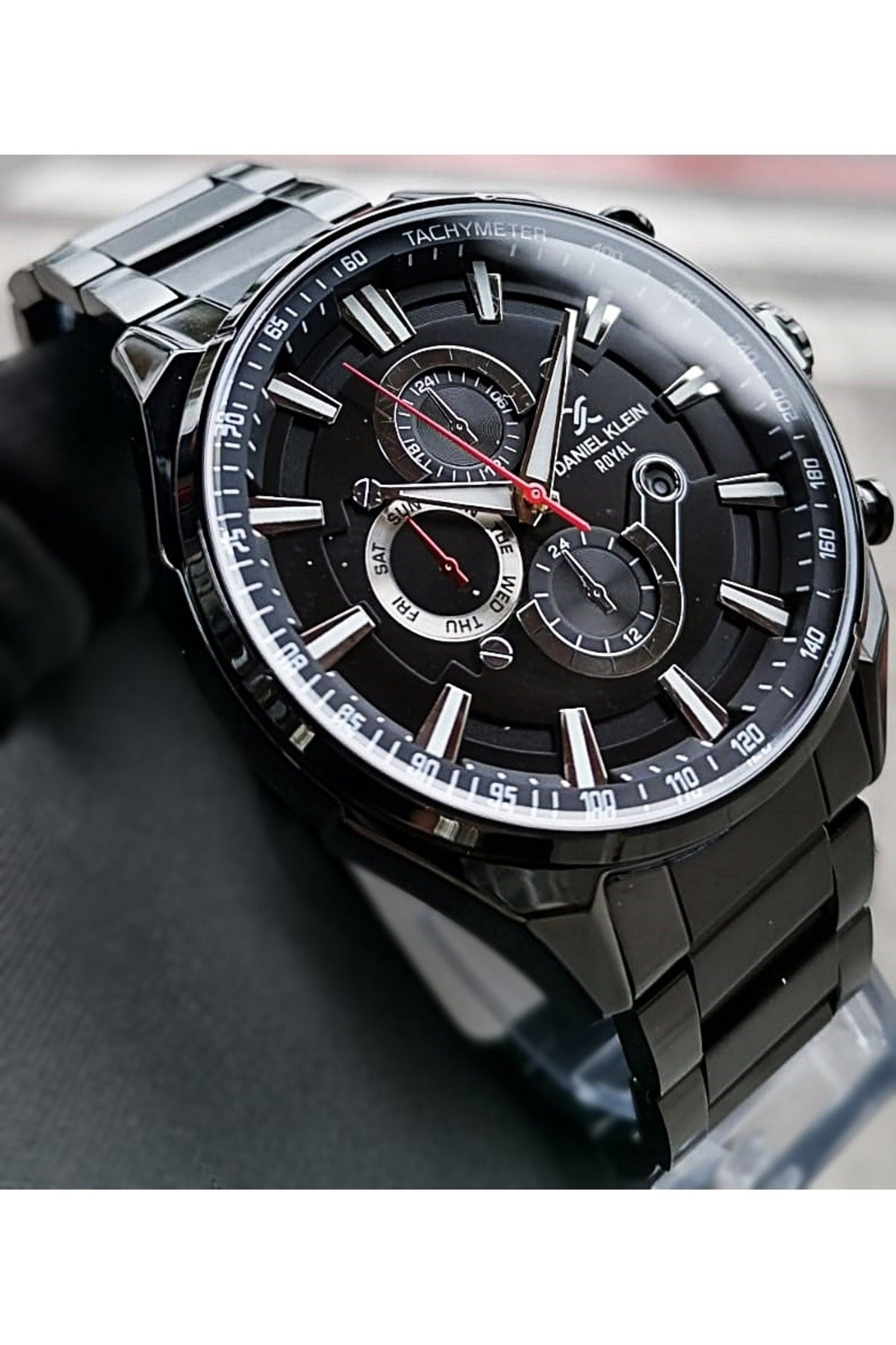 Black Men'S Wristwatch 3 Atm Waterproof Stainless Steel Machine Guaranteed