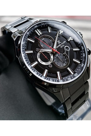Black Men'S Wristwatch 3 Atm Waterproof Stainless Steel Machine Guaranteed