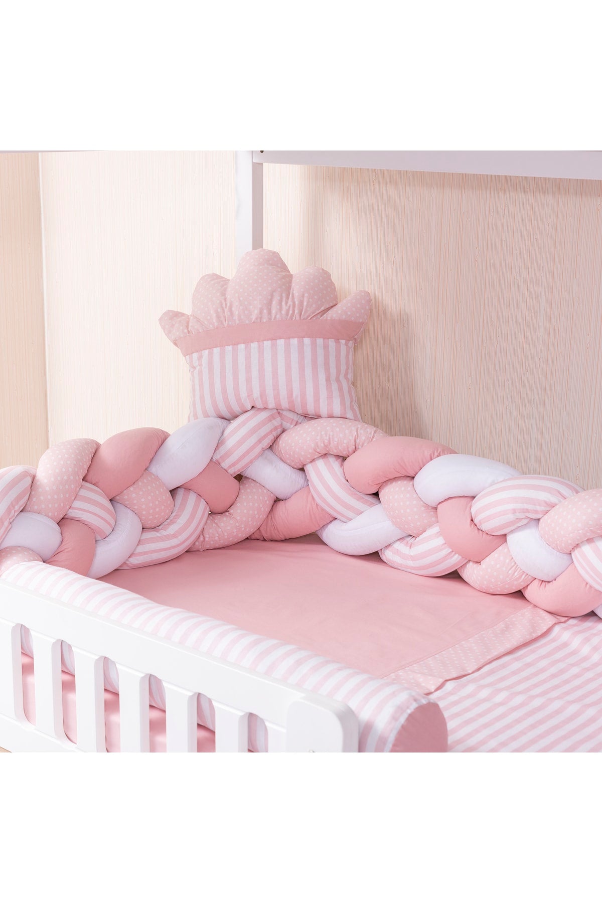 Minibaby Pink Elephant 3-Piece Knitted Montessori Baby Kids Sleeping Set