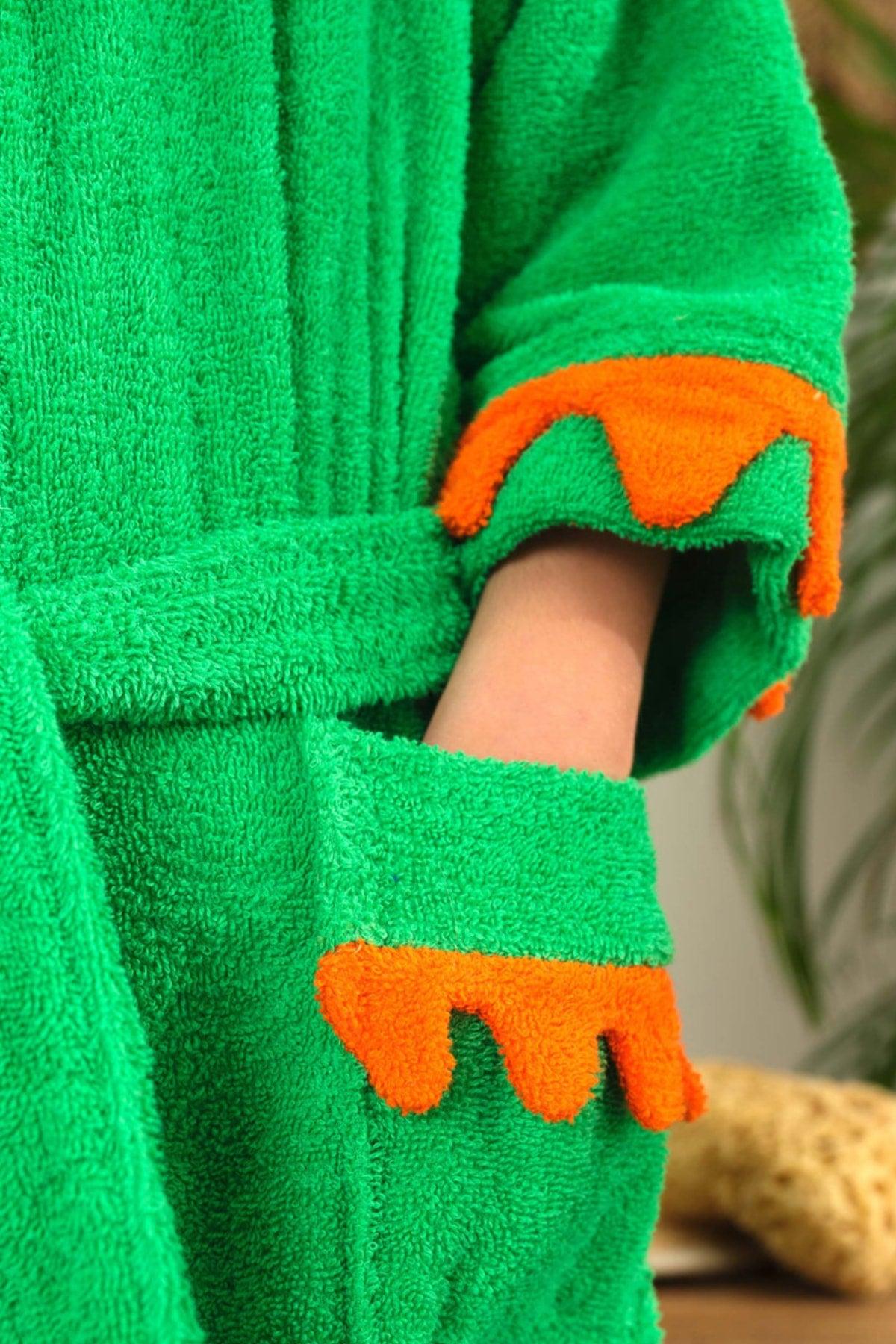 Young Dino 100% Cotton Children's Bathrobe 6-8 Years - Swordslife