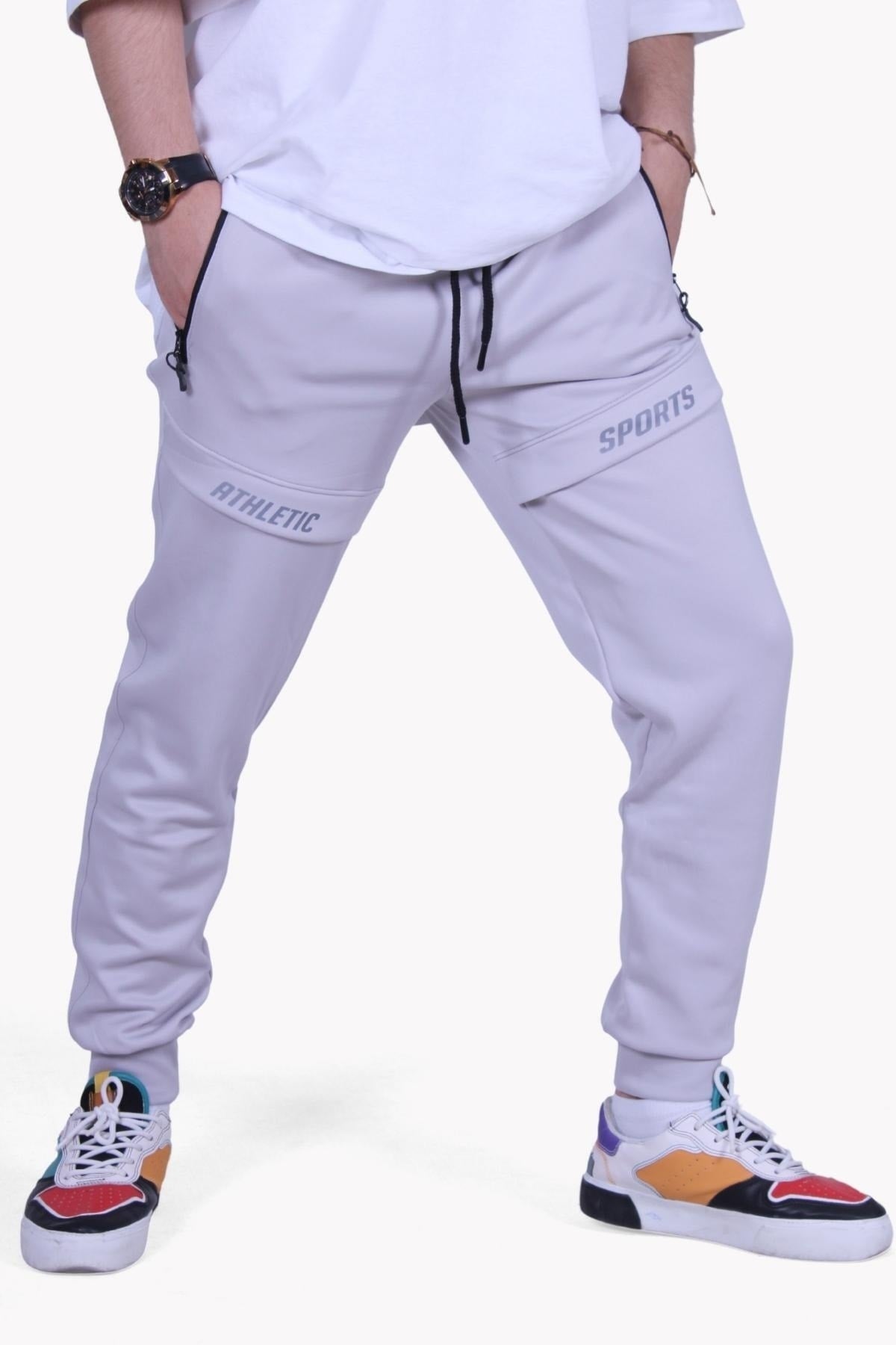 Sml-Xl-Xxl Slim Fit Printed Scuba Men'S Sweatpants