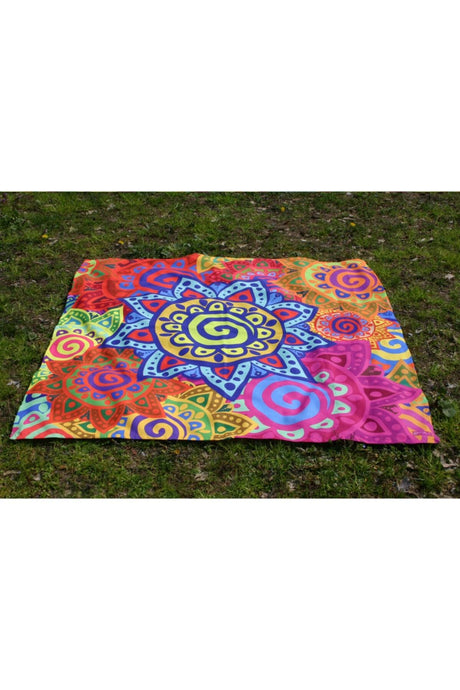 Colorful Mandala Pattern Yoga Picnic Sofa Table Beach Wall Cover - Swordslife