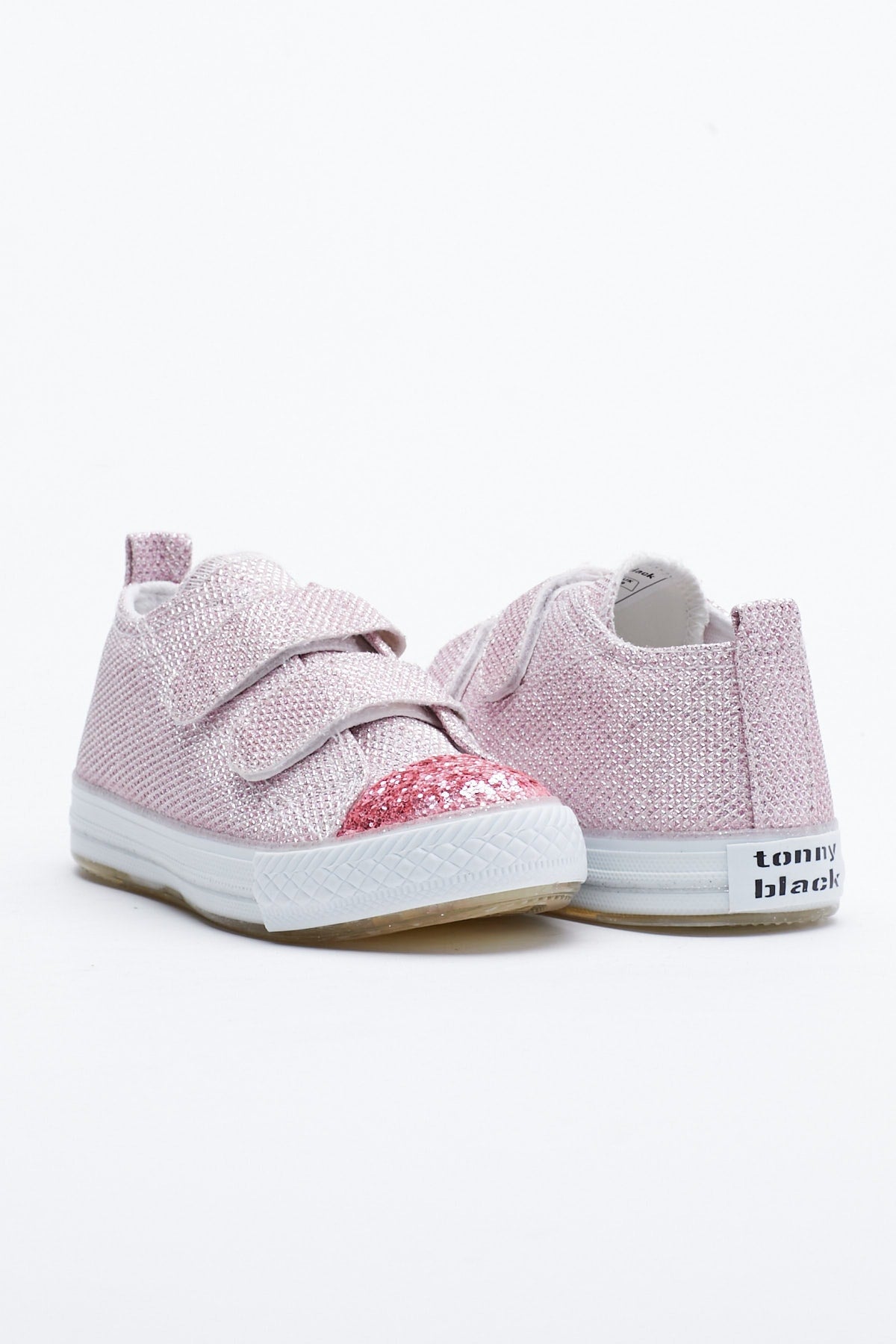 Kids Unisex Pink Sneakers Lighted Velcro Tb997