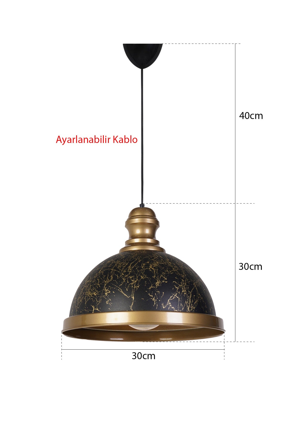 Jumeaux Pendant Lamp Chandelier Black Gold