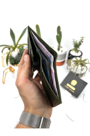 Lisande Genuine Leather Kibar Men'S Wallet Crazy Green