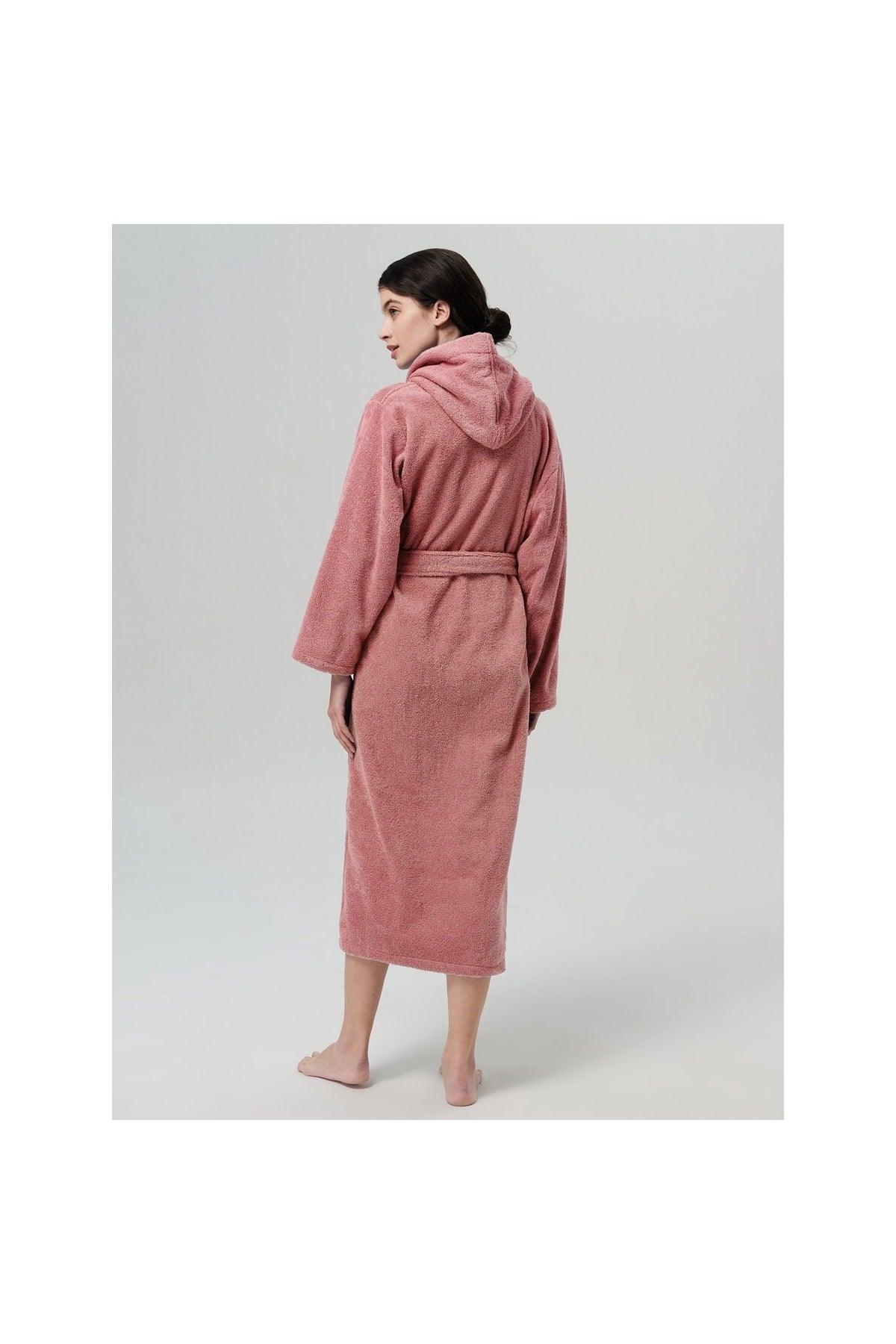 Powder Pink Hooded Men's/Women's Bathrobe-bathrobe Set (unisex) - Swordslife