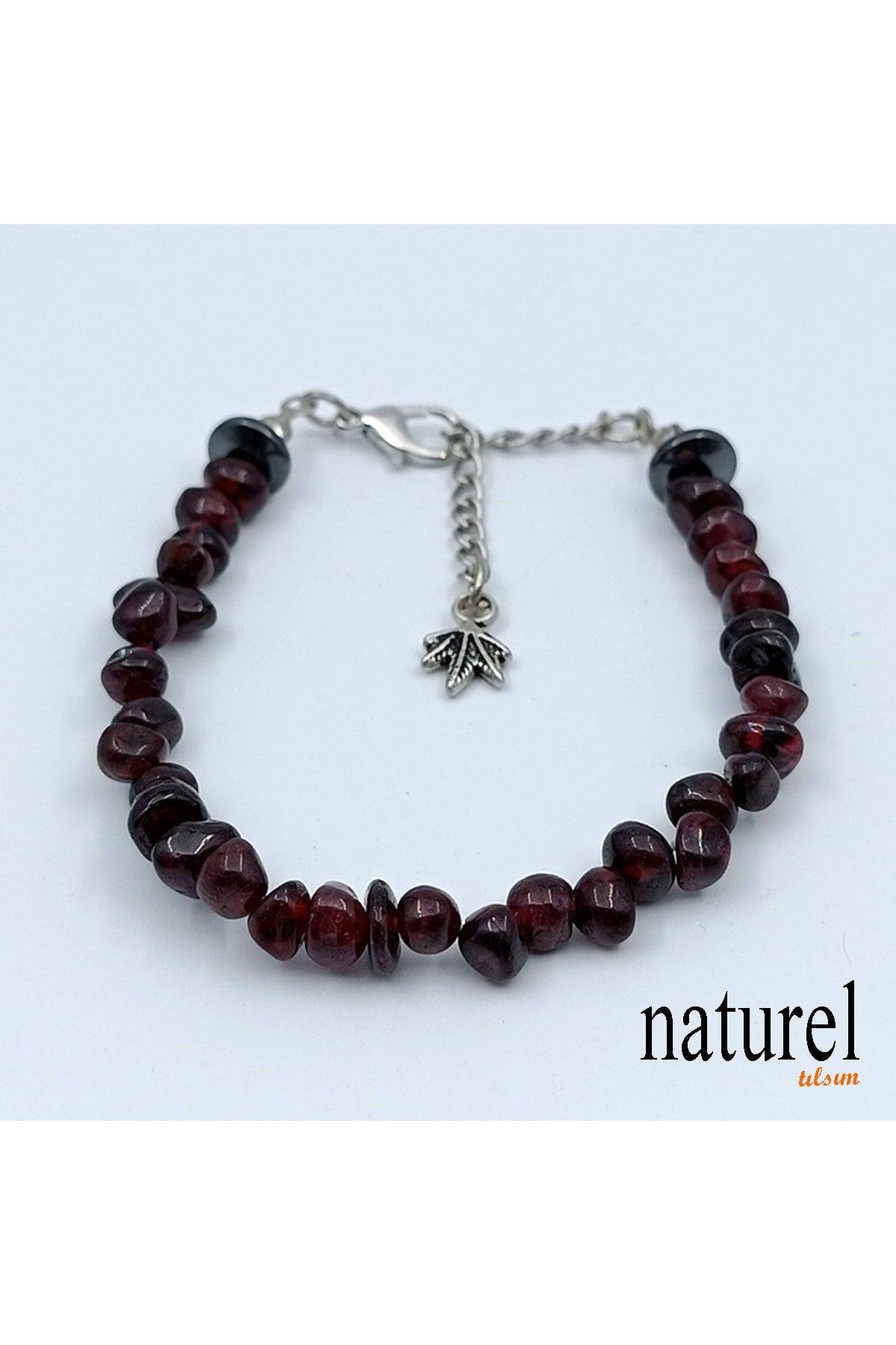 Natural Stone Garnet - Garnet Women's Bracelet - Broken Natural Stone - Gift Bracelet - Swordslife