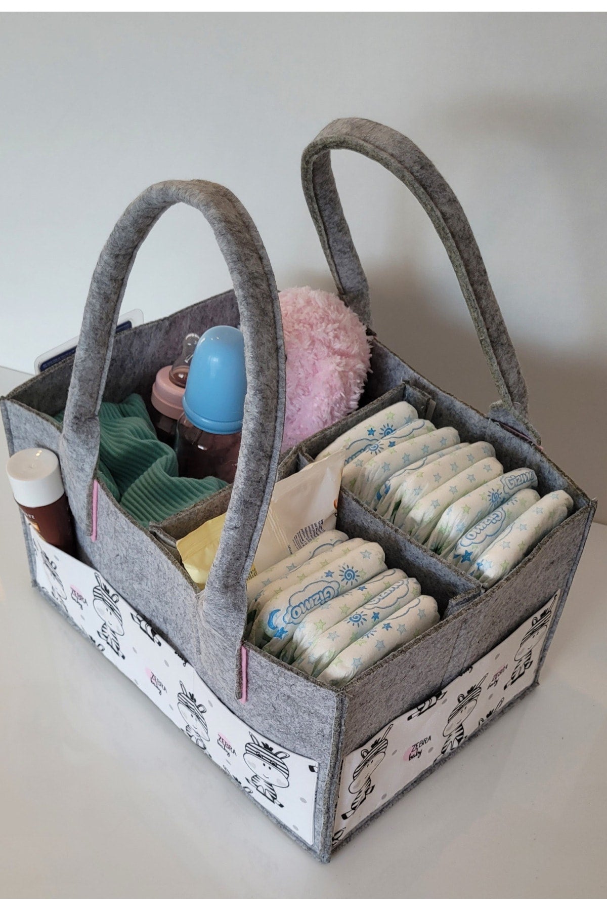 Handmade Multi-Purpose Felt Mother Baby Care And Organizer Bag Functional Organizer