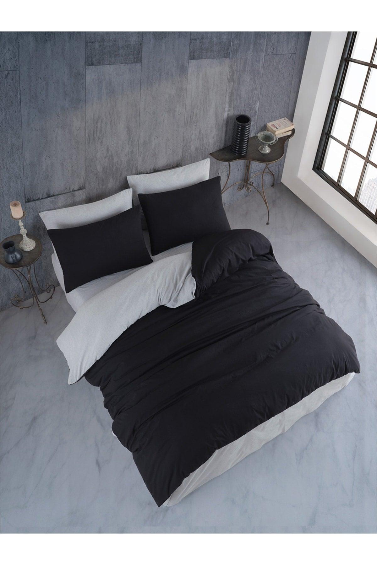 Duvet Cover Set Single Black-gray - Swordslife