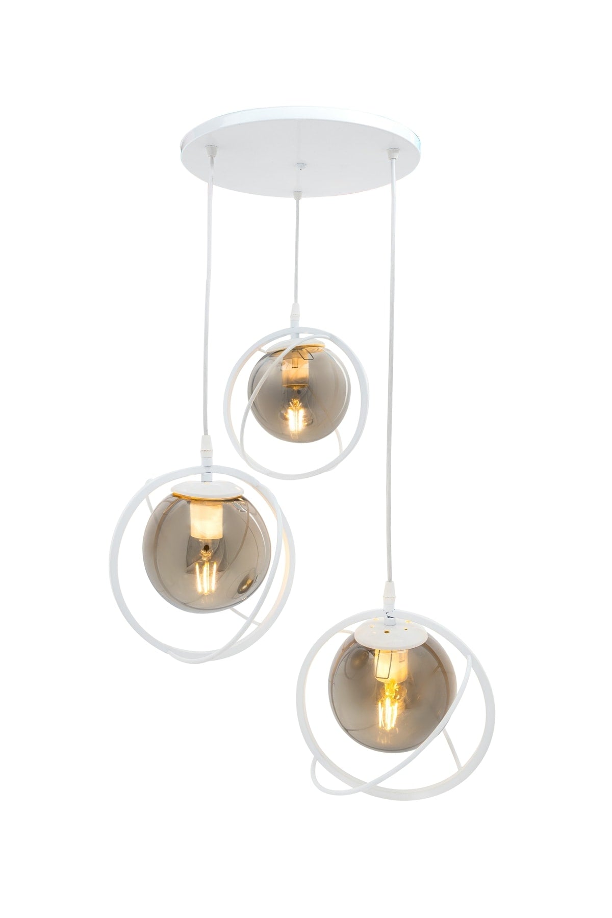 World 3 Piece Tray. Glop White Chandelier with Smoked Glass. Living Room, Kitchen, Teenager, Room, Bedroom, Store