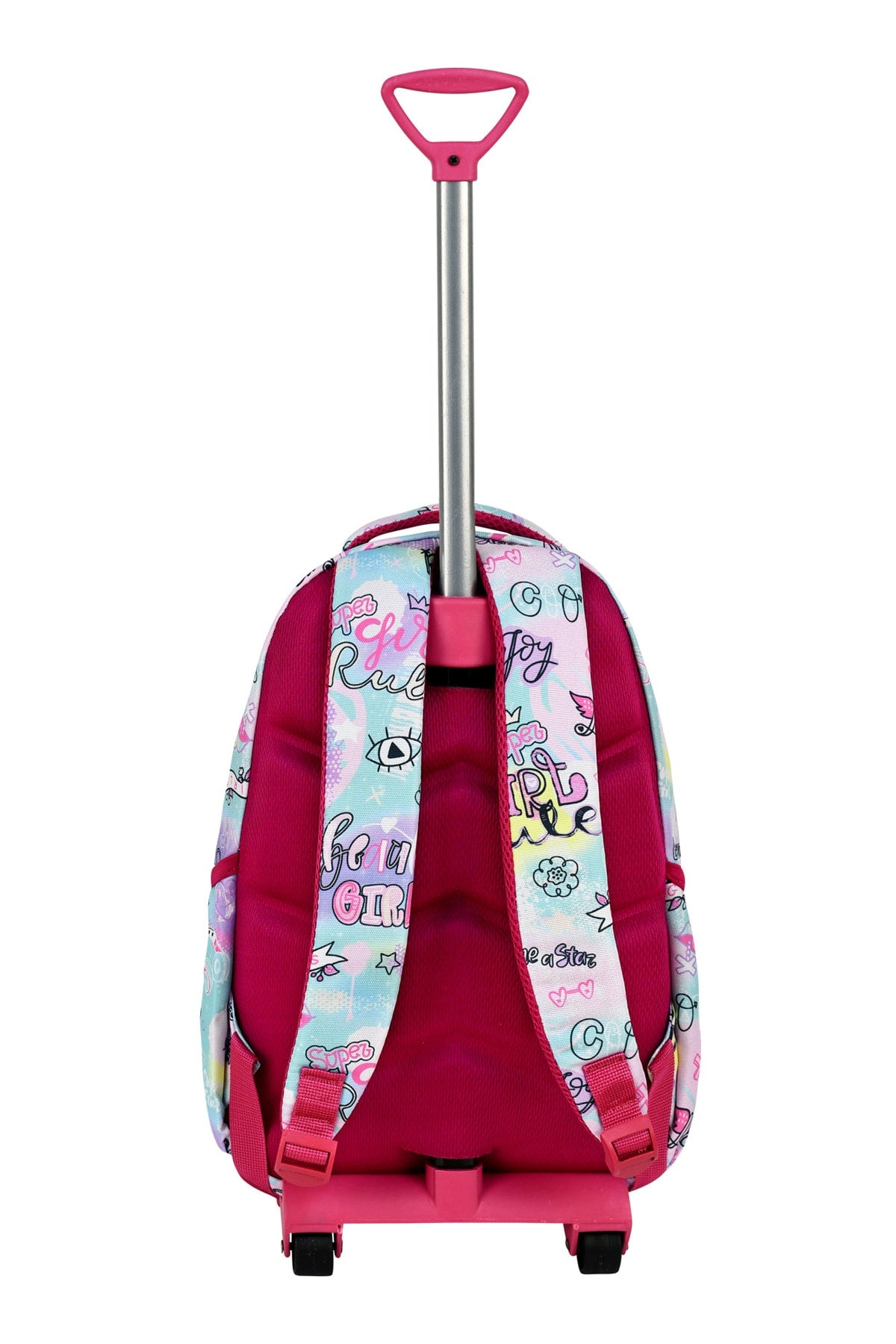 3-pack School Set with Squeegee, Girl Patterned Primary School Bag + Lunch Box + Pencil Holder