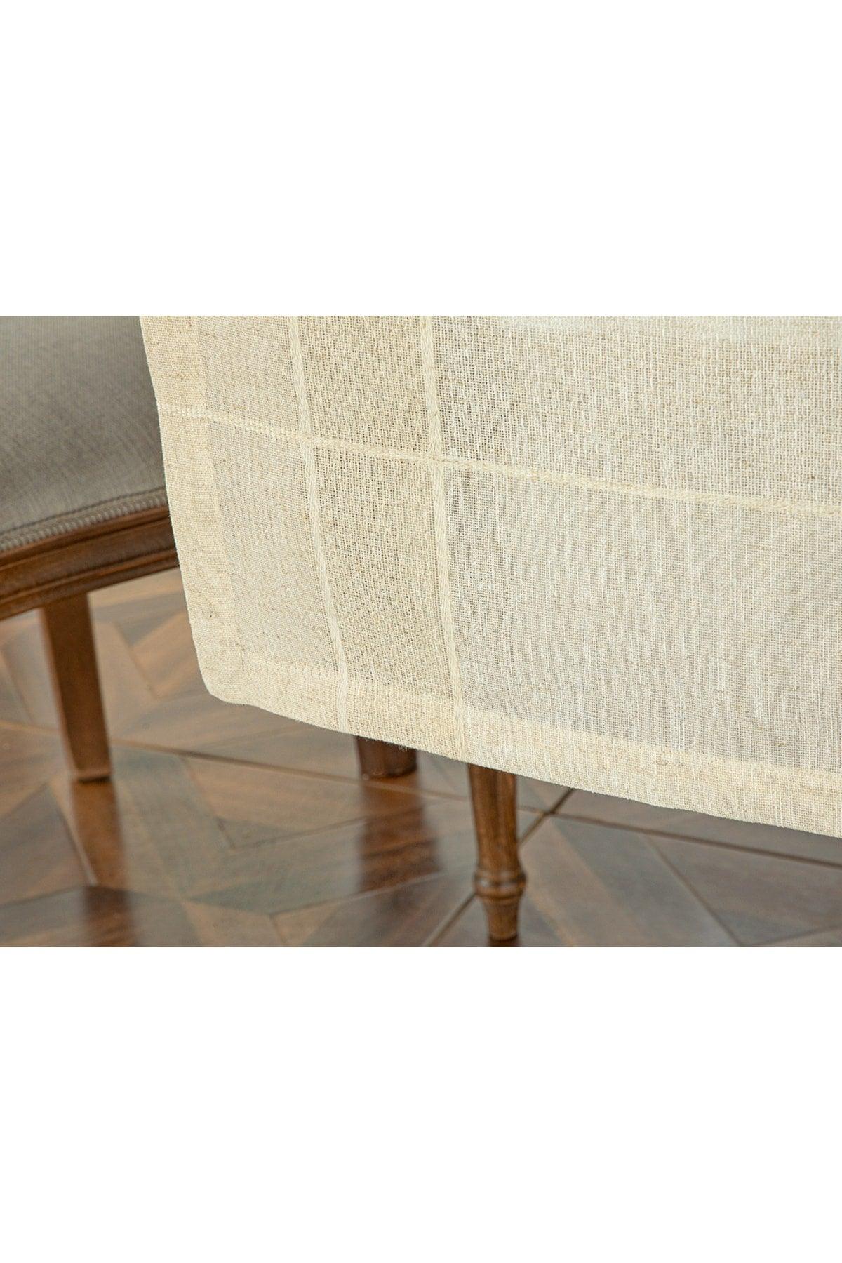 Luxe Linen Look Polyester Runner 40x150 Cm Beige - Swordslife