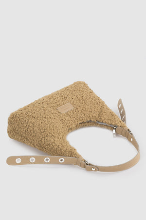 Women'S Mink Faux Fur Woven Baguette Bag 205