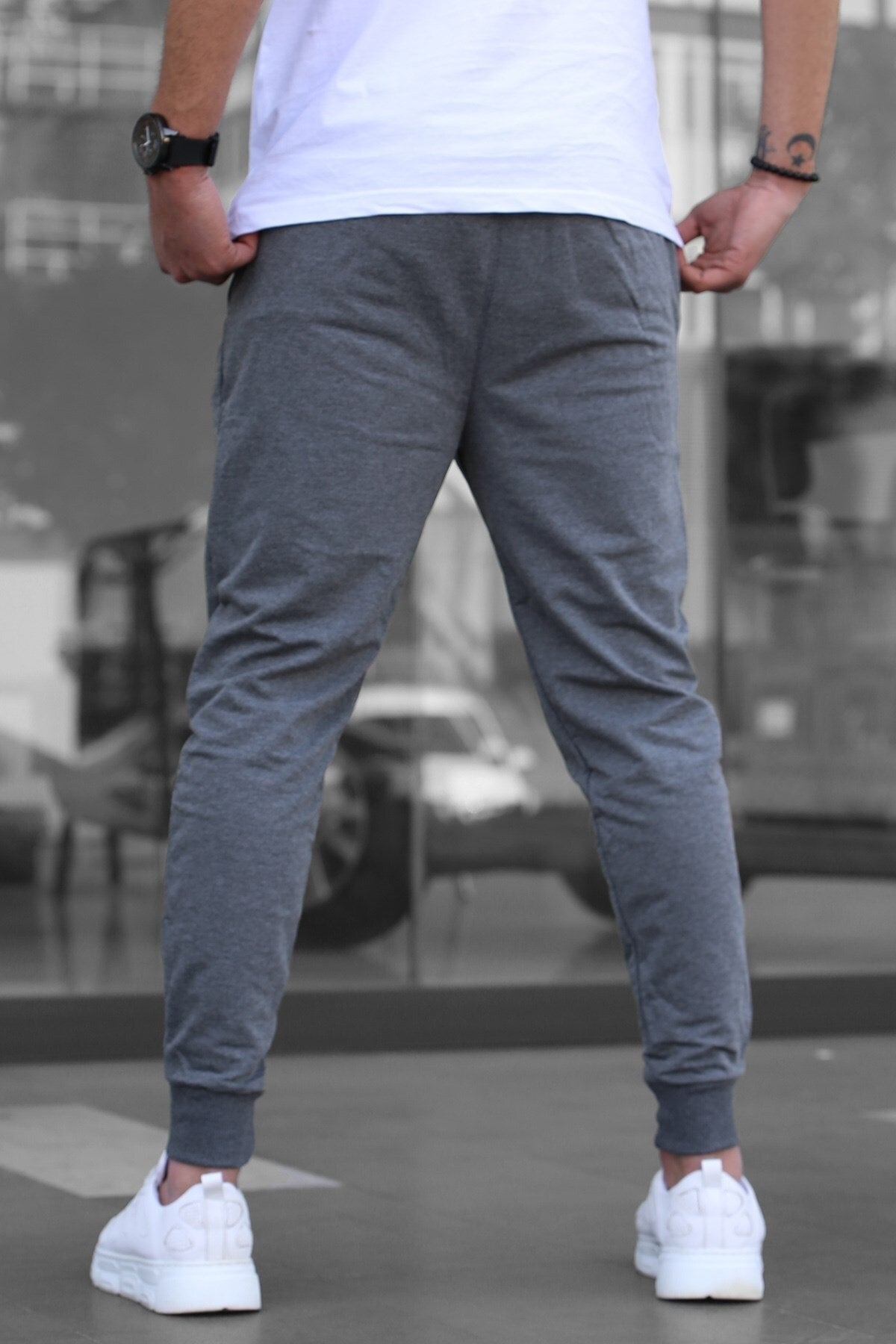 Men's Anthracite Elastic Trousers 4821