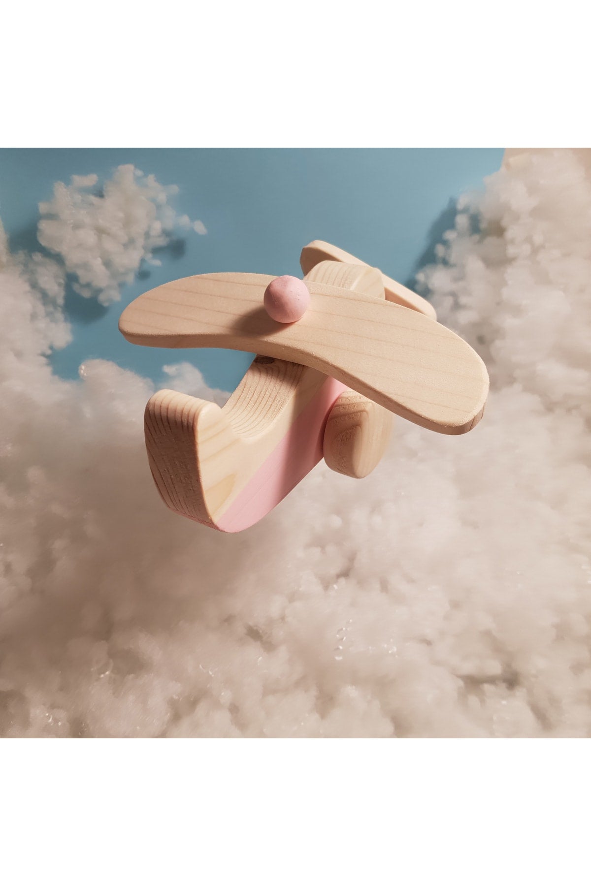 Handmade Wooden Toy Airplane, Educational, Creative, Vintage And Natural And Safe Wooden Baby Toy