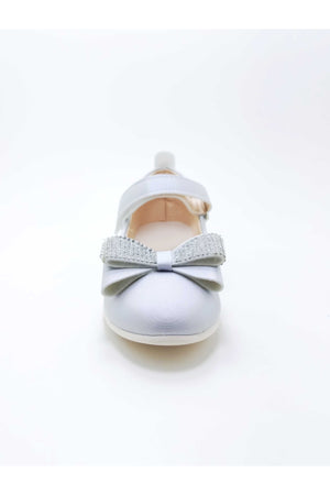 Girl'S Stone Bow Satin Orthopedic Flats(26-35 Num.)