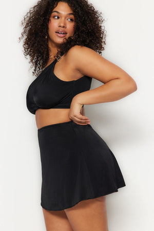 Black Short Skirt Bikini Bottom TBBSS23CR00015 - Swordslife
