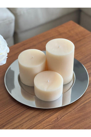 Large 3 Roll Cylinder Candle , Scented Decorative Block Candle - Swordslife