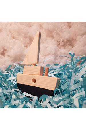 Handmade Wooden Toy Baby Ship Children'S Imagination Gift Toy