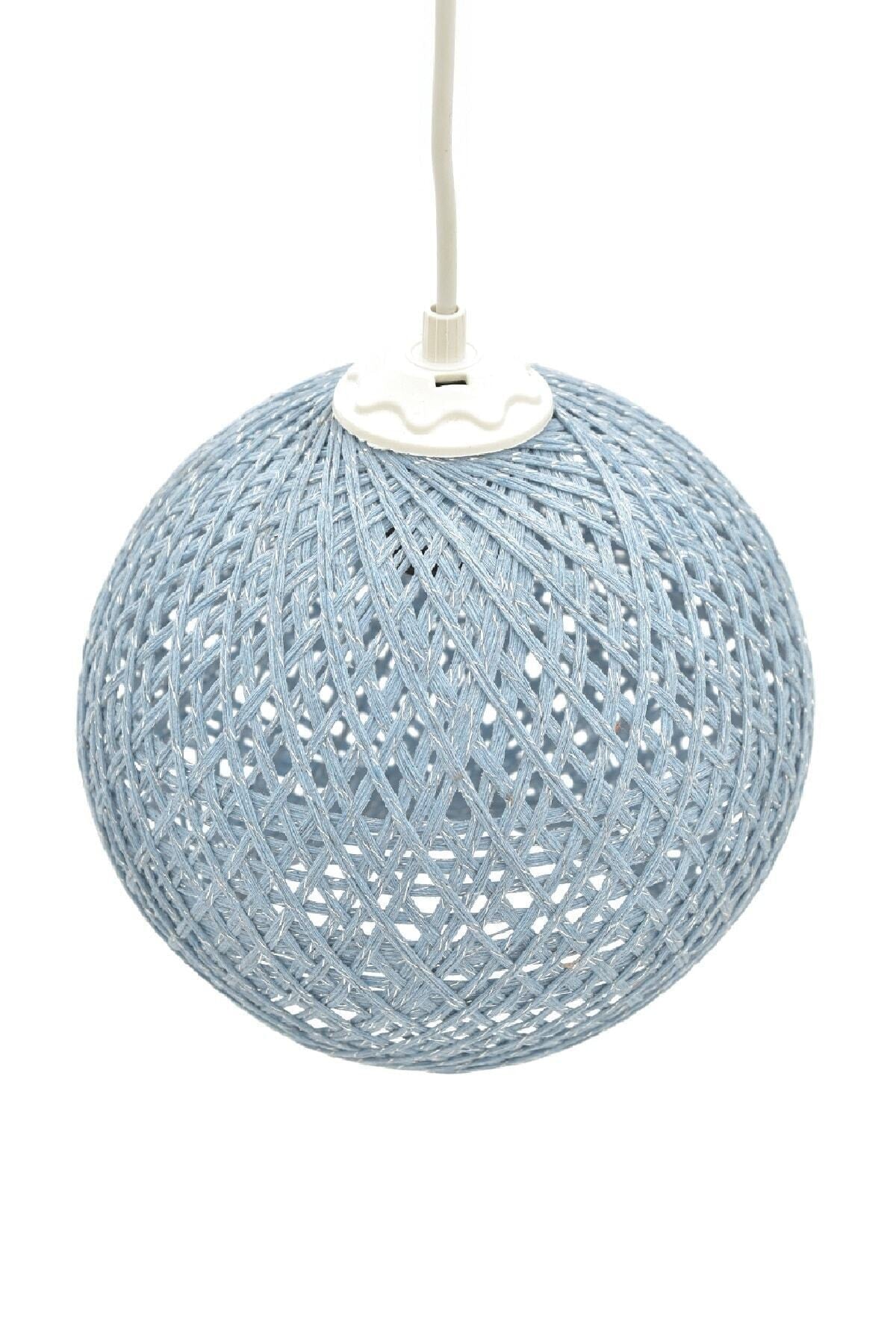 Balle Blue Pendant Lamp Ball Chandelier White Cable