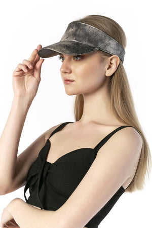14059 Uv Protected Glossy Gradient Printed Open Top Visor Cap