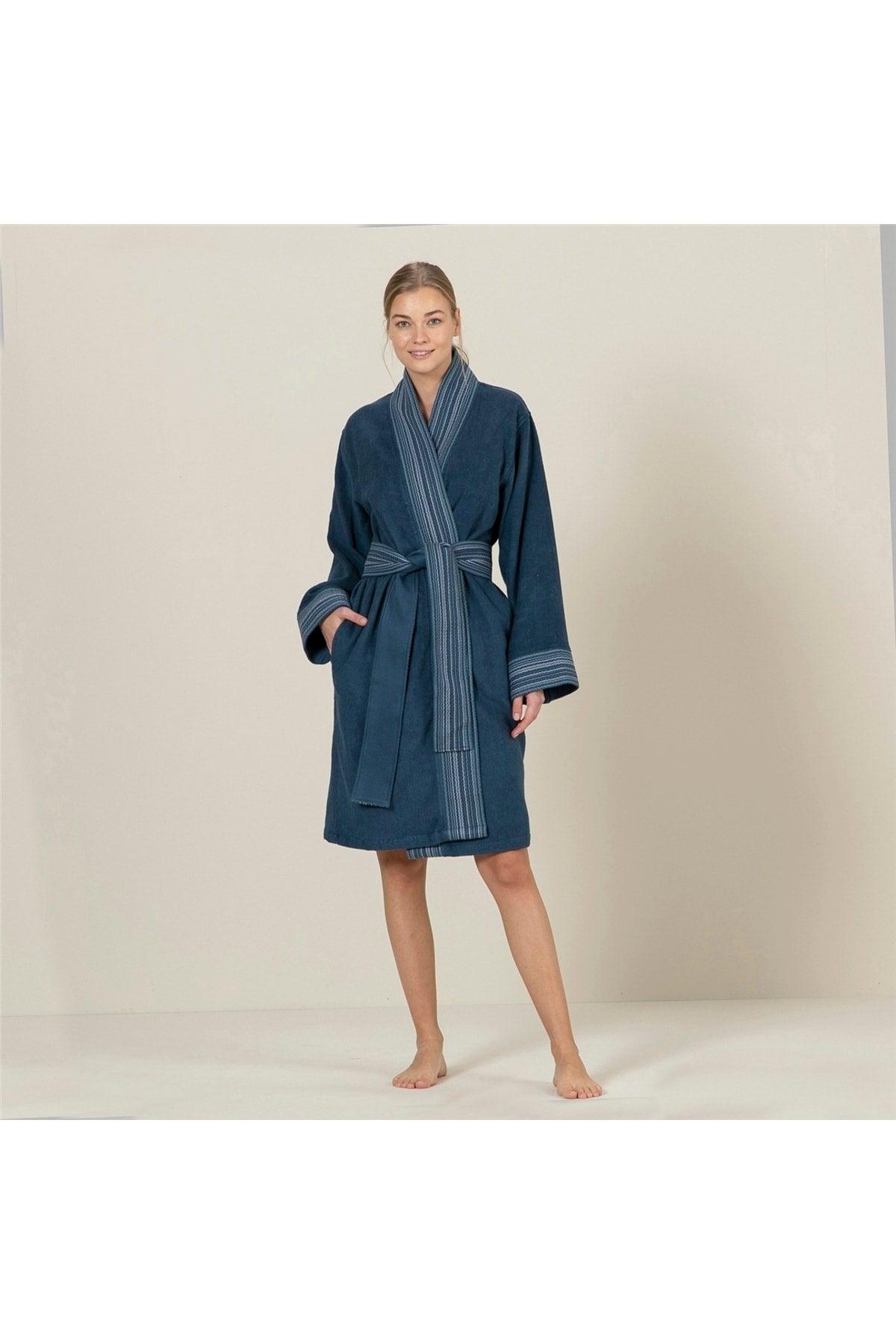 Sonhe Women's Bathrobe Marine Blue - Swordslife