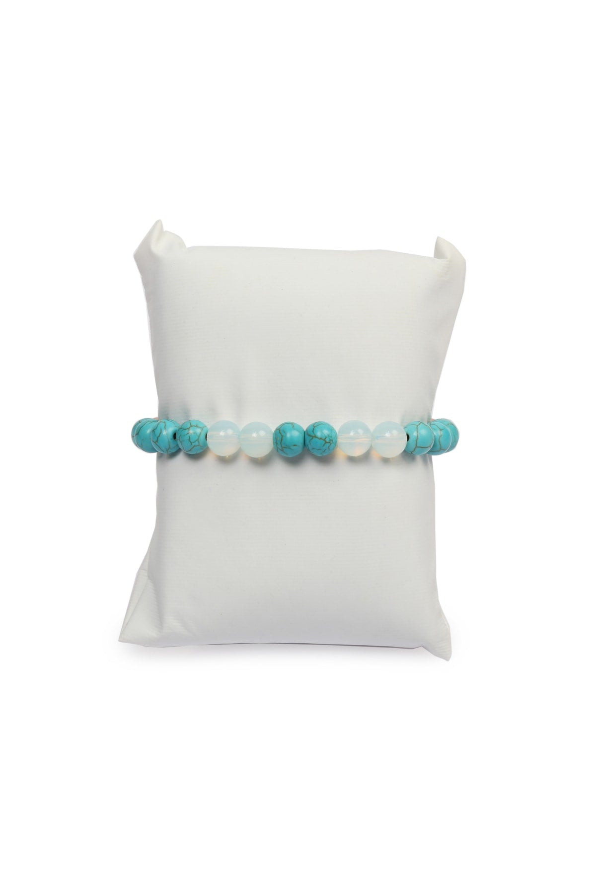 Certified Charm Natural Stone Talisman Bracelet (Month Stone, Pink Quartz, Turquoise Stone Natural Stone Bracelet)