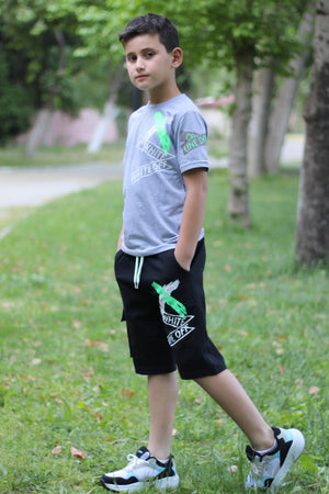 X Printed Men'S Capris Men'S Bottom-Top Tracksuit Set