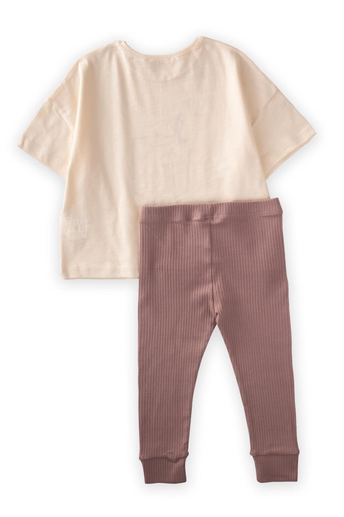 Juice Printed Tights Set 2-8 Years Sand