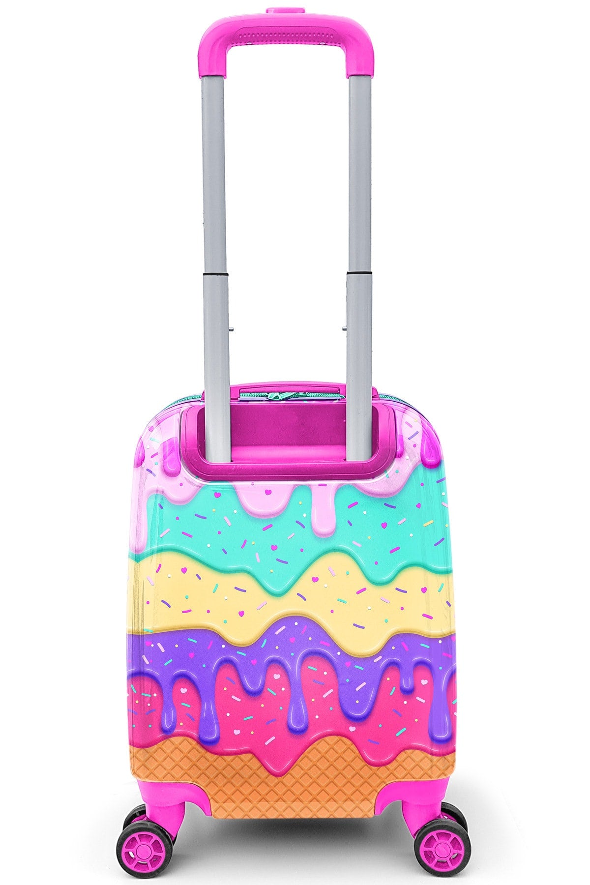 Pink Colorful Ice Cream Patterned Kid'S Suitcase 16703