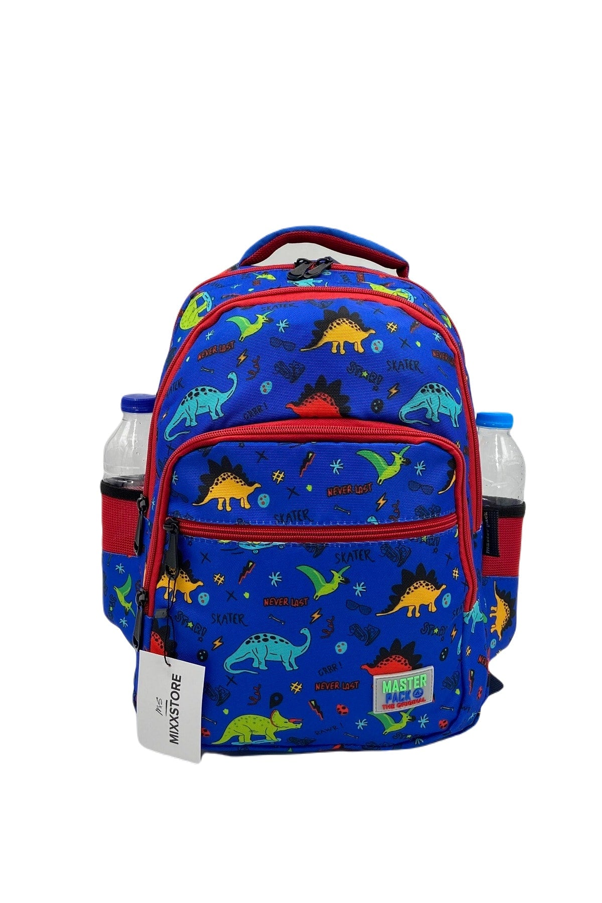 Dinosaur Patterned Baby Boy Backpack Primary School Bag With Food And Pencil Holder