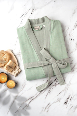 Unisex Karya Peshtemal Bathrobe Mint - Swordslife