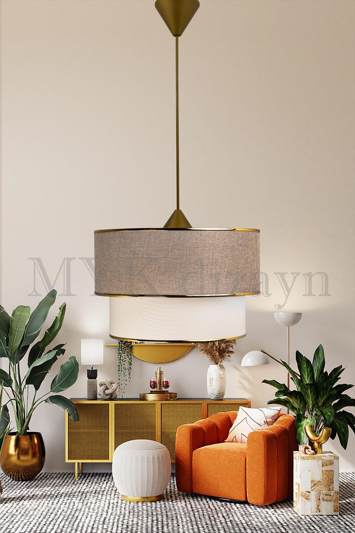 Milk Coffee Cake Single Pendant Lamp Chandelier