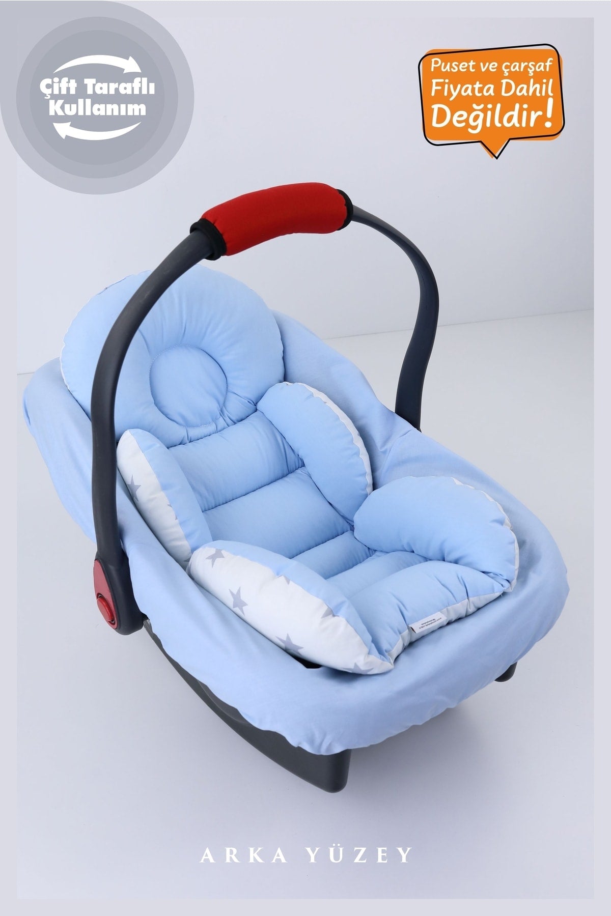 Orthopedic, Lumbar Supported Stroller Cushion, 100% Cotton Fabric