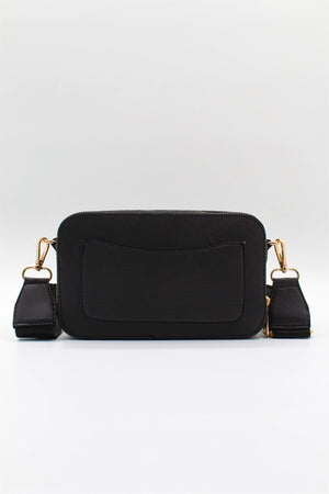 Women'S Two Eyed Pocket Hand Shoulder Bag Black