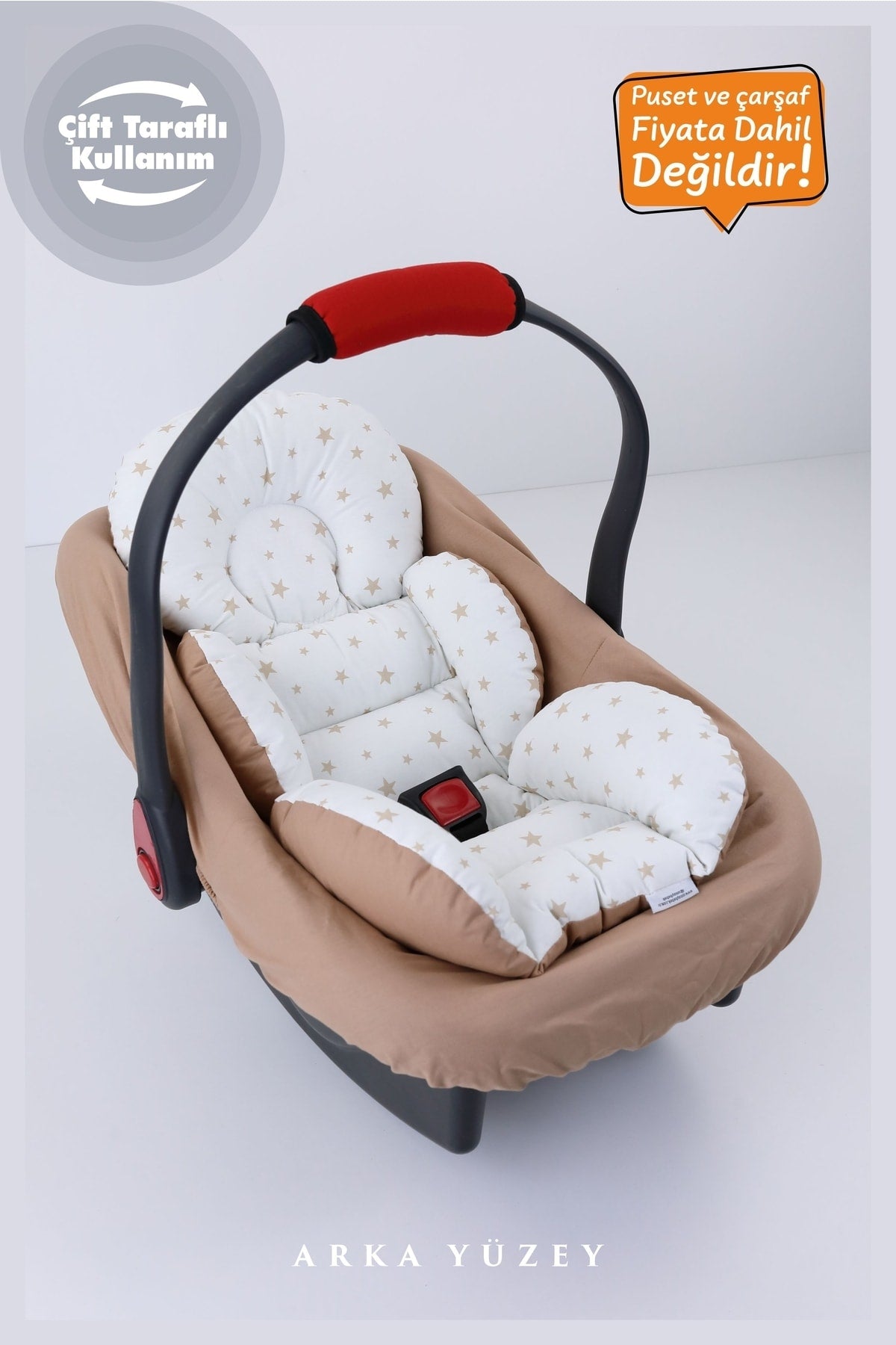 Orthopedic, Lumbar Supported Stroller Cushion, 100% Cotton Fabric